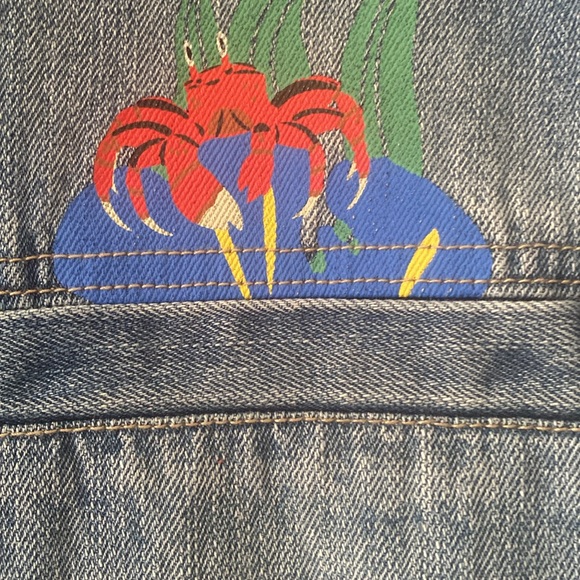 Disney Blue Denim Jacket with Ocean Theme size 1X - Picture 8 of 14